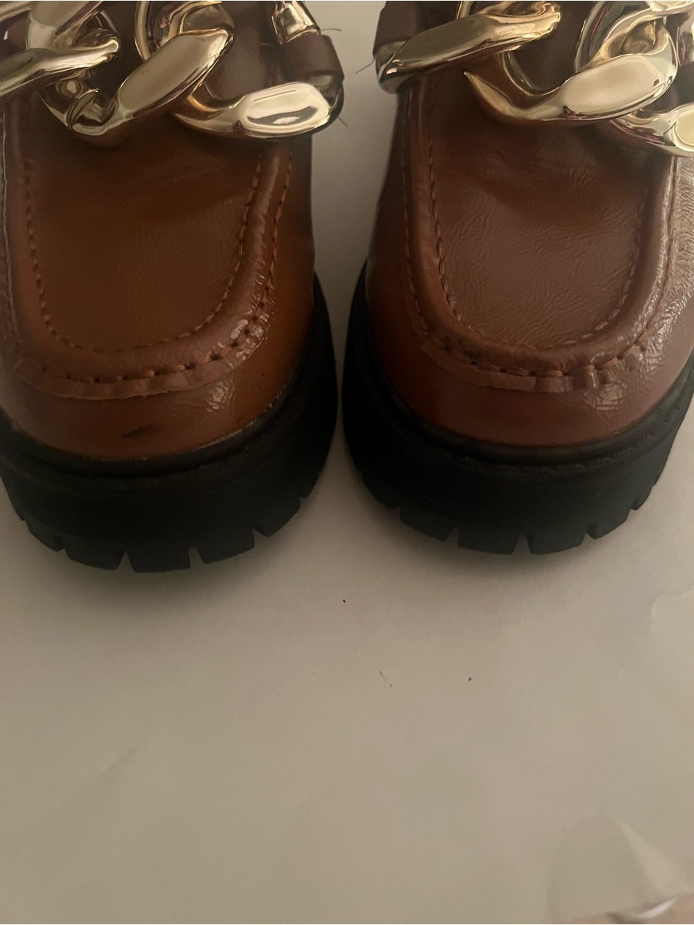 Steve Madden Brown Faux Leather Miri Mule Loafers Size 10 - Picture 11 of 11